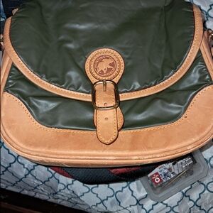 Hunting World  Green and Tan Messenger Bag